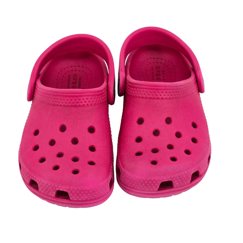 Crocs Classic Clog Electric Pink Kids Size C7 Slip On Water Shoes